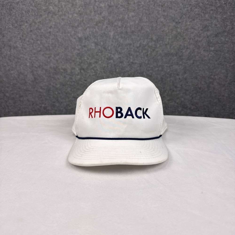 Rhoback Mens White Crave Activity Performance Rope Snapback Golf Hat‎ OSFA
